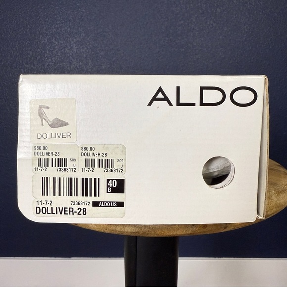 Aldo "Dolliver" Tan Leather Pointed Heels with Ankle Strap, Size EU 40 (US 9) - Picture 8 of 8